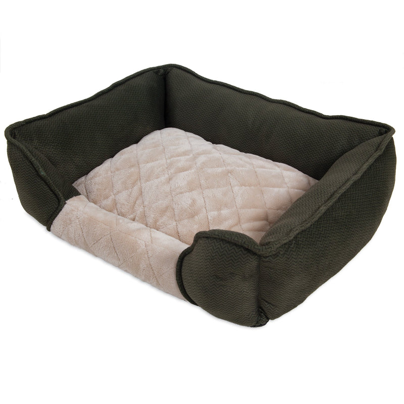 [Australia] - Aspen Pet 24 X 20 Quilted Dog Bed, Dark Green 