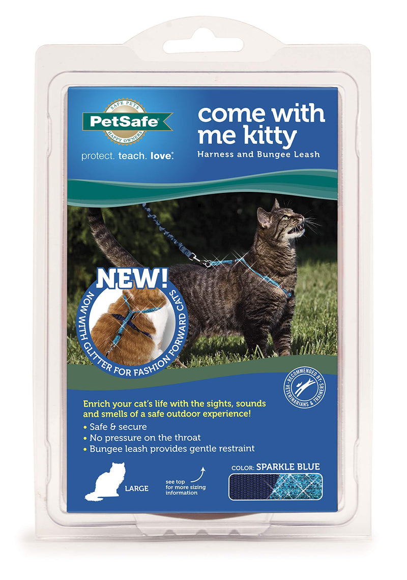 [Australia] - PetSafe Come With Me Kitty Glitter Harness and Bungee Cat Leash Large 