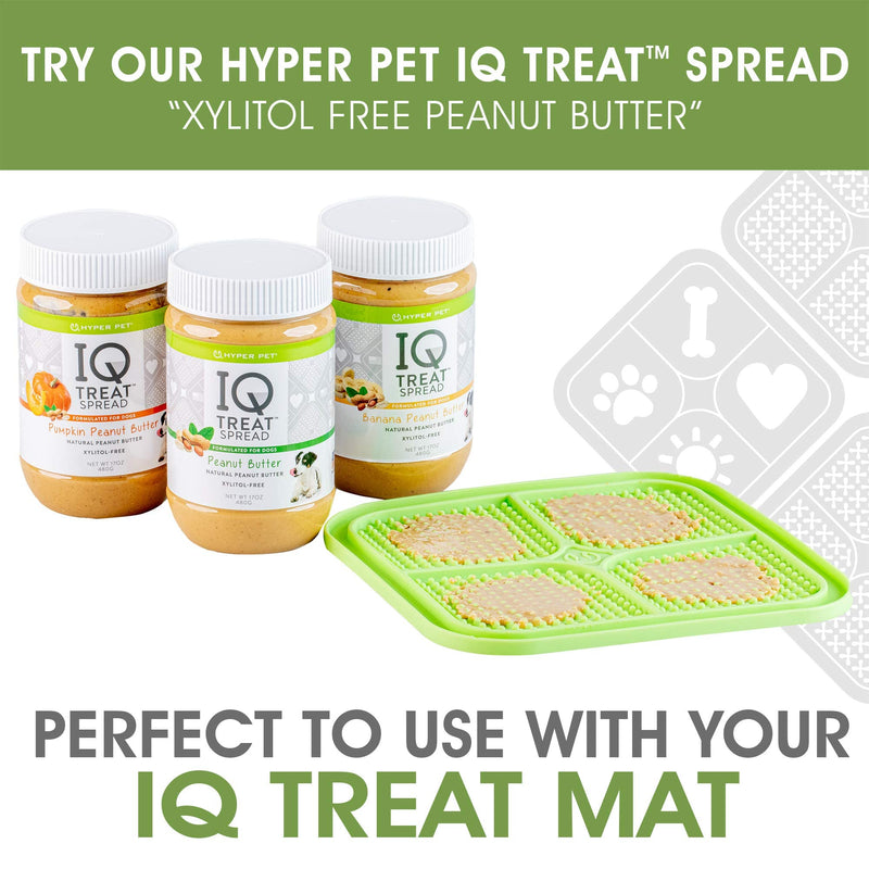 Hyper Pet IQ Treat Mat | Made in USA | Dog Lick Mat & Fun Alternative to Slow Feeder Dog Bowls, Snuffle Mat for Dogs, and Dog Puzzle Toys | Calming Mat for Dog Anxiety Relief | Just Add Healthy Treats S/M Green - PawsPlanet Australia