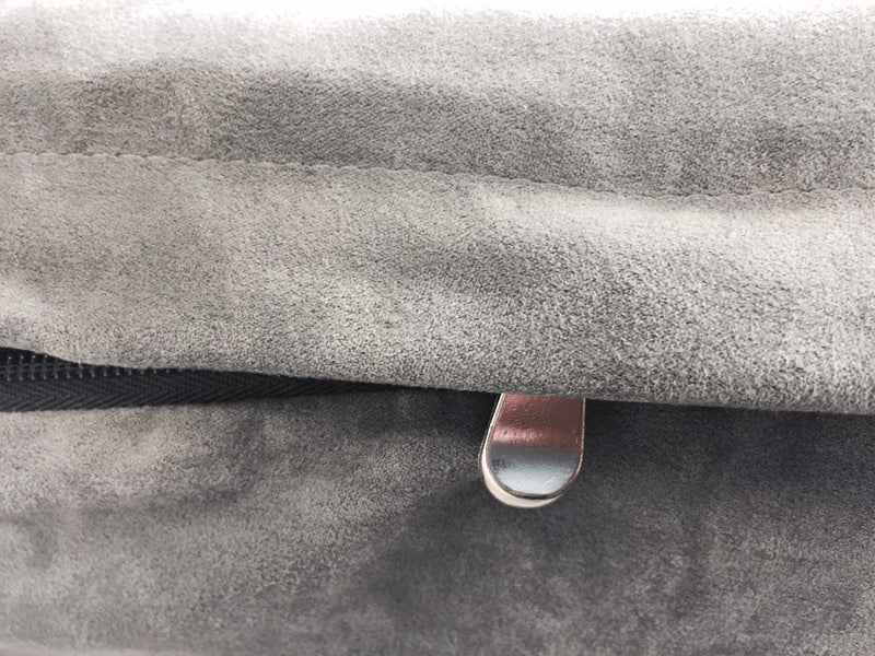 [Australia] - Dogbed4less DIY Durable Gray Microsuede Pet Bed External Duvet Cover and Waterproof Internal Case for Small, Medium to Extra Large Dog - Covers only 37"X27"X4" Medium Large 