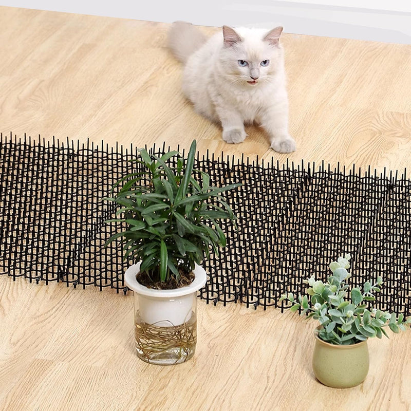 RYAN Pack of 12 thorn grids against cats, cat repellent mat, cat guard, 21 x 16 cm, anti cat mat, animal barrier with spikes, adjustable cat deterrent grid for families with pets - PawsPlanet Australia