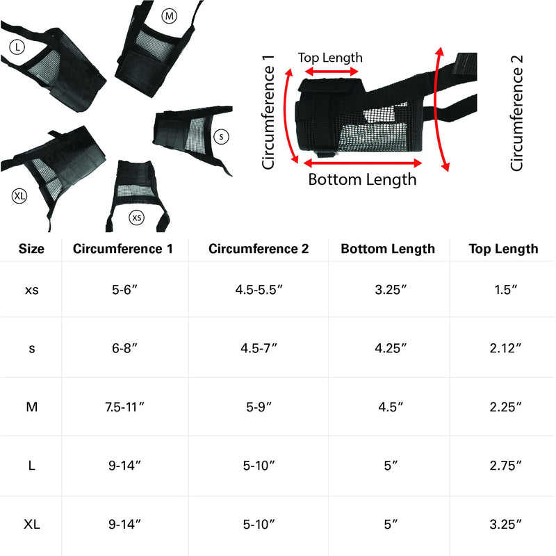 [Australia] - Adjustable Dog Grooming Muzzle - X-Small, Small, Medium, Large, or X-Large 