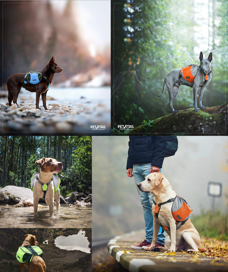 [Australia] - PETTAIL Hound Dog Saddlebags Hiking Gear Equipment Backpack Lightweight for Tactical Training, Travel Small Orange 