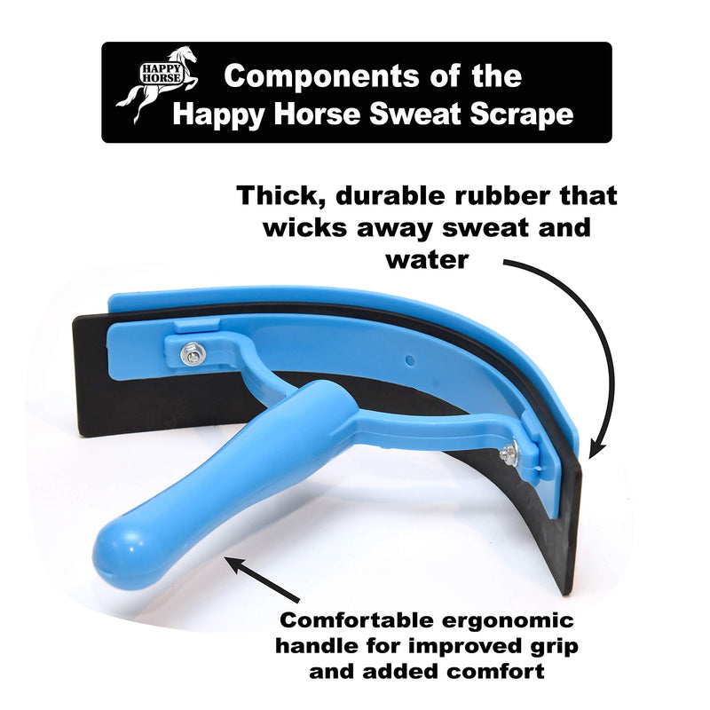 Happy Horse Thick Rubber Sweat Scraper Red - PawsPlanet Australia