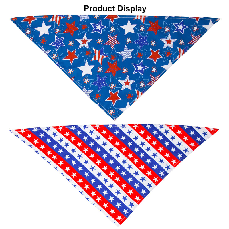 4 Pack American Flag Dog Bandana Triangle Dog Scarf 4th of July Bandana for Small Medium Dogs Pets - PawsPlanet Australia