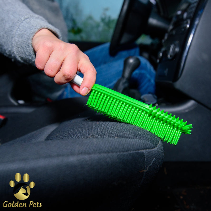 Golden Pets special brush I animal hair remover, dog brush, cat brush I for vehicle upholstery and textile surfaces I gentle massage effect for dogs and cats I + free e-book care manual - PawsPlanet Australia