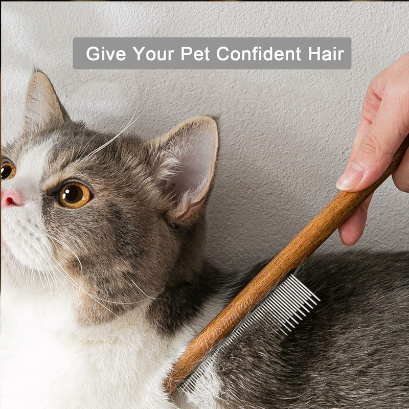 Solid Wood Pet Comb Grooming Tool for Cats,Dogs and rabbits (cat comb) cat comb - PawsPlanet Australia