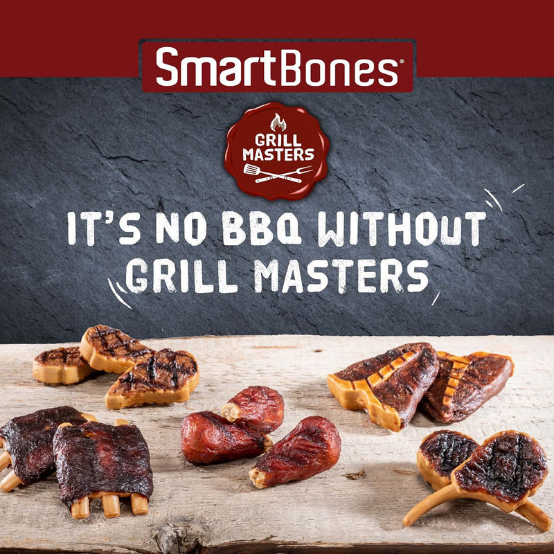 SmartBones BBQ Beef T-Bones Grill Masters Rawhide-Free Chewy Treats for Dogs, Barbecue Flavour, Made With Tasty Beef - PawsPlanet Australia