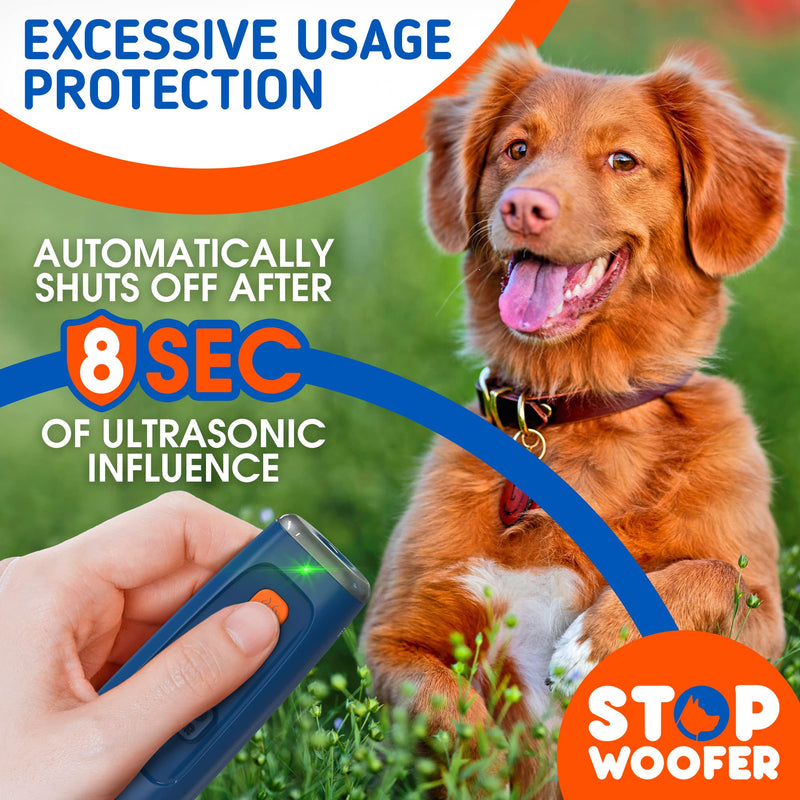 STOPWOOFER Ultrasonic Dog Training-Bark Control Device for Small Medium and Large Dogs-Dog Bark Deterrent Devices- Anti Barking Device up to 16.4 feet Range-Safe for Human & Dogs Blue/Gray - PawsPlanet Australia