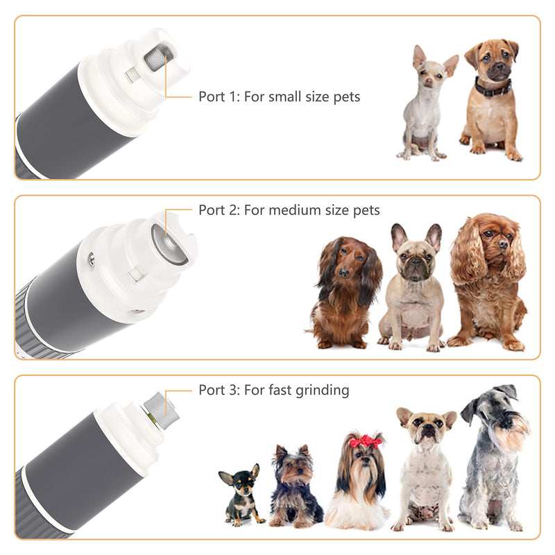 [Australia] - LAIKA Dog Nail Grinder and Clippers with 20h Working Time Quiet Professional Pet Nail Trimmer Stepless Speed Regulation Pet Nail Grinder Eelectric Nail File for Medium Small Dogs and Pets 