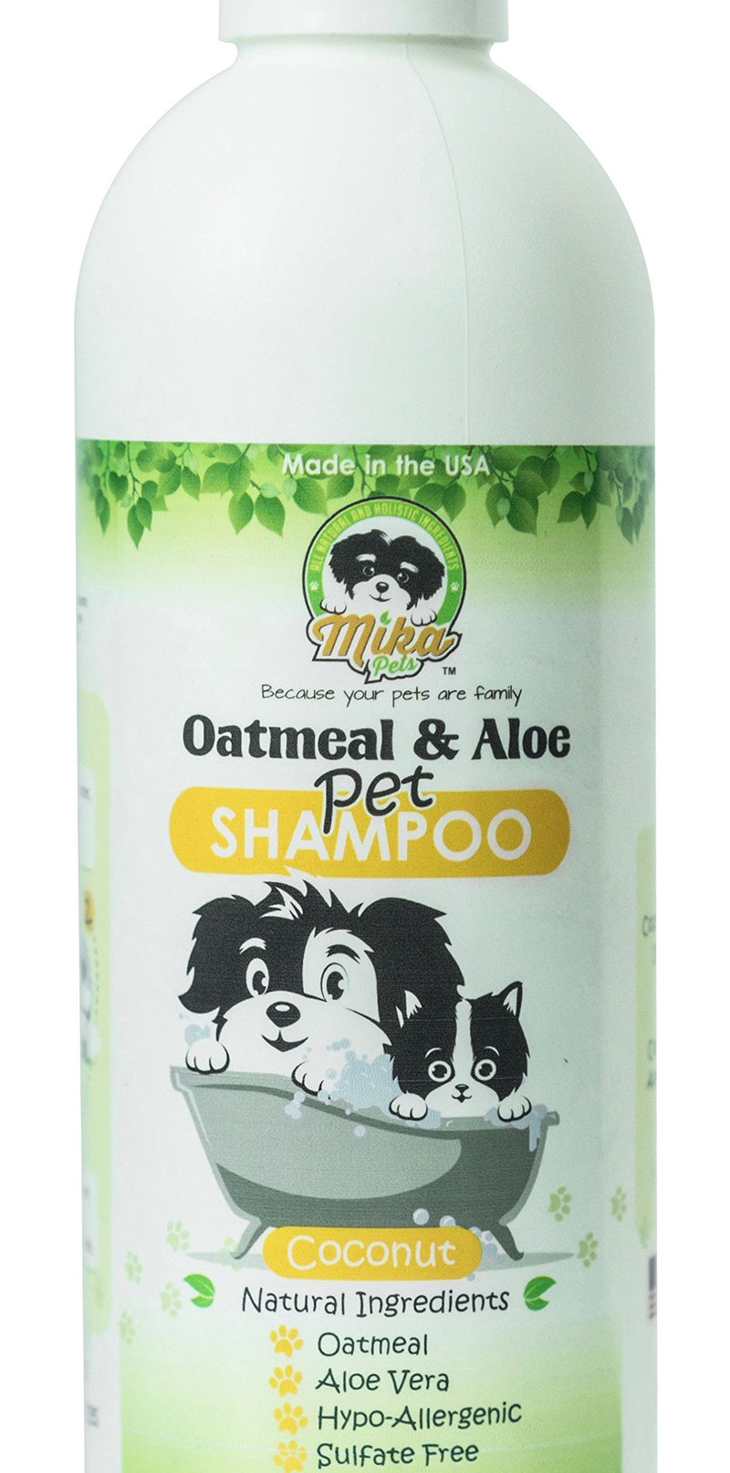 [Australia] - Dog Shampoo for Smelly Puppy, Cat, Small Pet - Natural Oatmeal for Dry Itchy Skin Dandruff Relief - Hypoallergenic with Aloe for Allergy Relief & Sensitive Skin at Bath Time - Best Dog Bath Deodorizer 