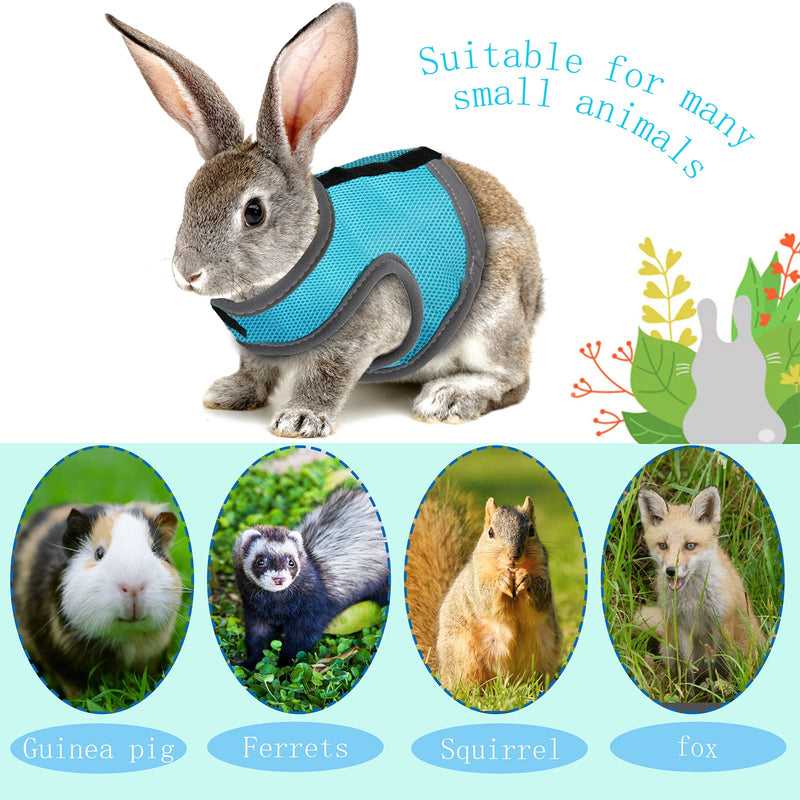 Rabbit Harness Adjustable with Leash Soft Rabbit Harness for Small Animals Hamsters Guinea Pigs Cats Belly: 28-37cm Neck: 18-27 cm - PawsPlanet Australia