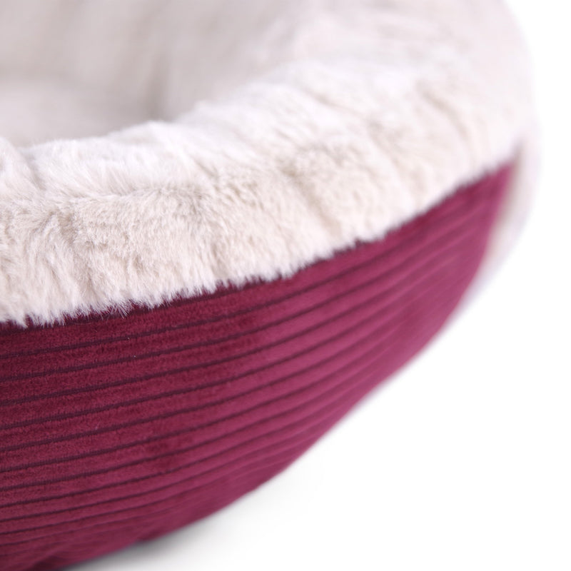 [Australia] - Cozy Cuddlerz C-01AS Burgundy Corduroy Cuddler Pet Bed, 22" x 7", Burgundy 