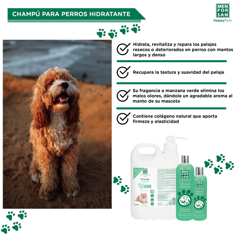 MENFORSAN Moisturizing Dog Shampoo 1L, moisturizes, protects and refreshes - PawsPlanet Australia