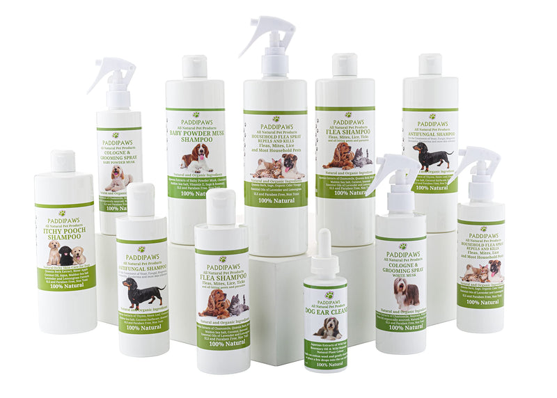 100% Natural Flea Shampoo - Antibacterial - Anti Fungal Shampoo - Natural Control and Prevention from Fleas and other Parasites - Safe Chemical Free Natural Flea Away Shampoo - 500ml - PawsPlanet Australia