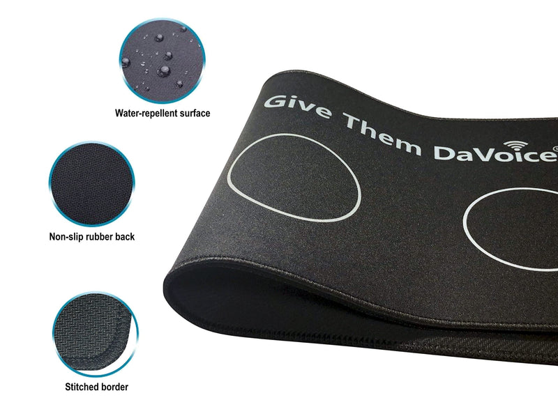 DaVoice Dog Button Mat (6 Button Placements) for Dog Communication Buttons, Dog Buttons for Communication Board, Dog Speaking Word Training Talking Button Pad (Buttons and Attachments Not Included) - PawsPlanet Australia