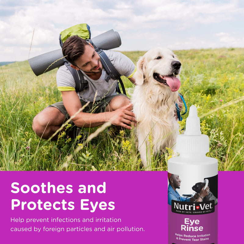 Nutri-Vet Eye Rinse Liquid for Dogs, 4-Ounce 1 Pack - PawsPlanet Australia