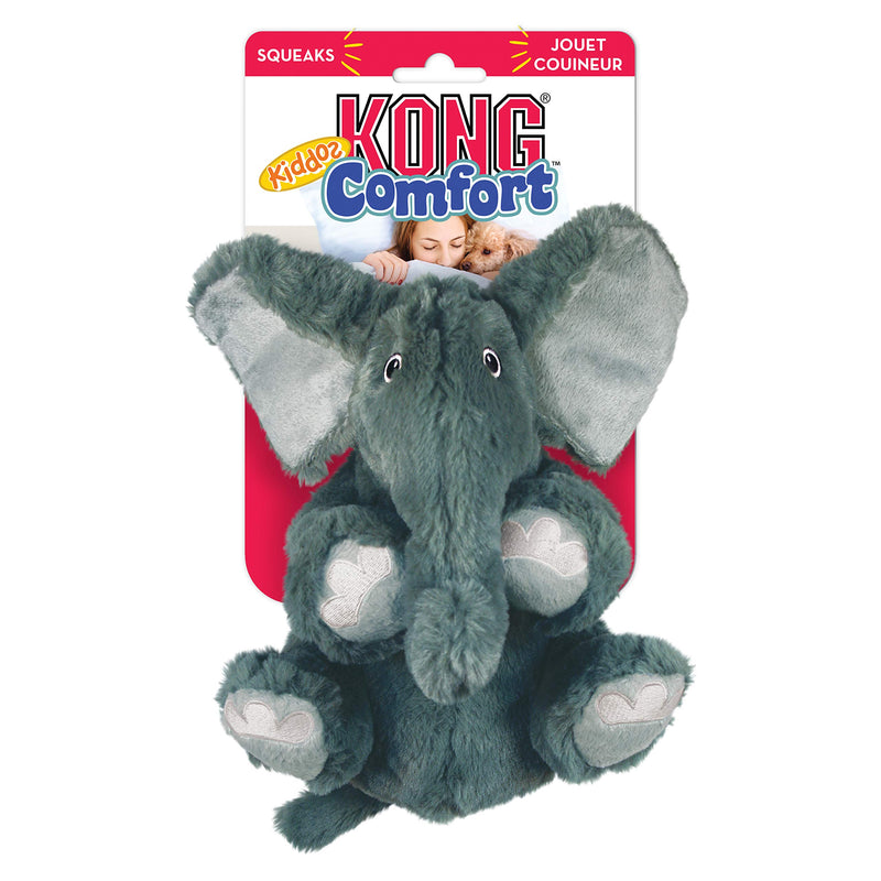 KONG - Comfort Kiddos Elephant - Fun Plush Dog Toy with Removable Squeaker - For Small Dogs - PawsPlanet Australia