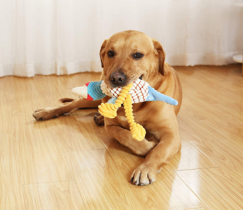 Dog Toys, Tug of War Plush Dog Toy for Large Breed, Cute Animal Squeaky Dog Toys - PawsPlanet Australia