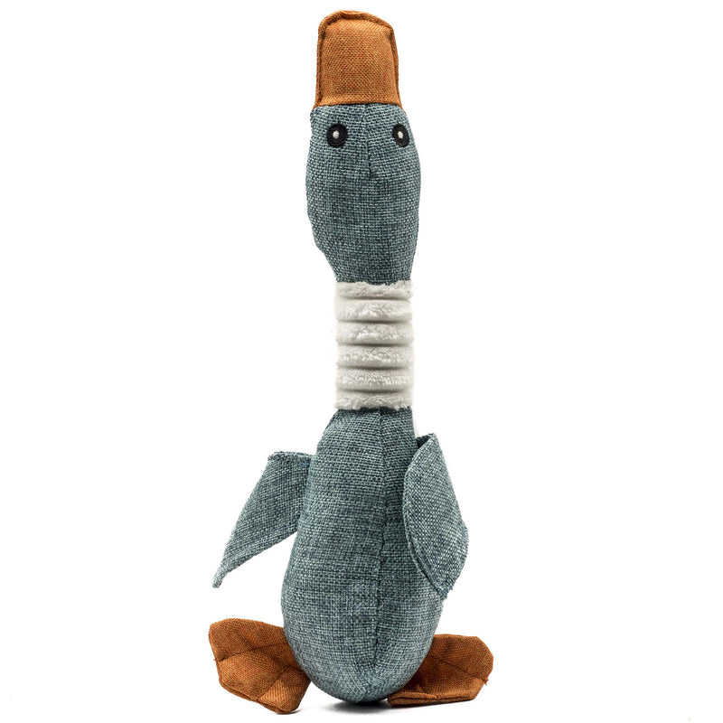 PROtastic duck dog toy, plush toy ideal for puppies and small/medium dogs, squeaky interactive toy. - PawsPlanet Australia