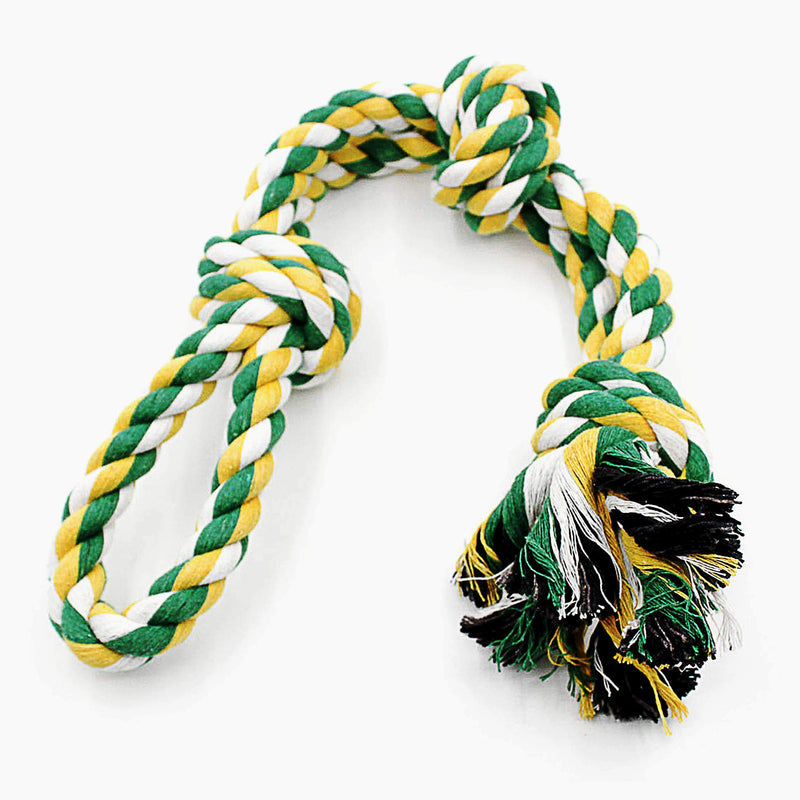 A Durable Dog Rope Toy for Pitbull & Medium to Large Dogs Outdoor Exercise, Pull & Tug of War Toy- Muscle Builder … green and yellow - PawsPlanet Australia