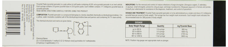 Durvet Pyrantel Paste Wormer, 23.6gm - PawsPlanet Australia