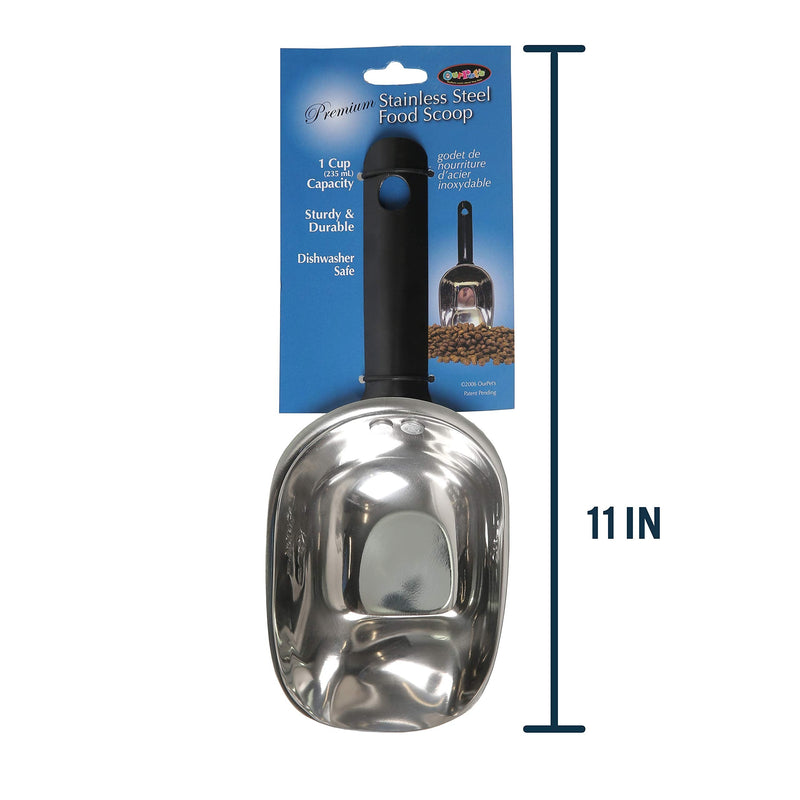 OurPets Durapet Stainless Steel Food Scoop, 1 Cup - PawsPlanet Australia