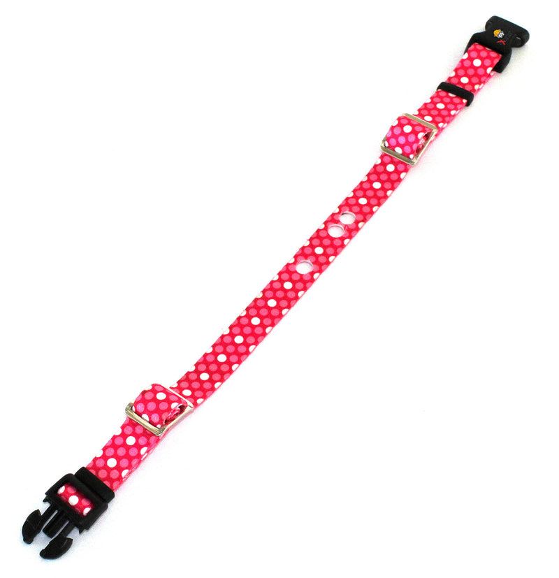 [Australia] - Replacement Receiver Collar Straps for All Brands Electric Dog Fences | Pink Dot | PetSafe, Invisible Fence, SportDOG, More (Up to 26" Neck) 