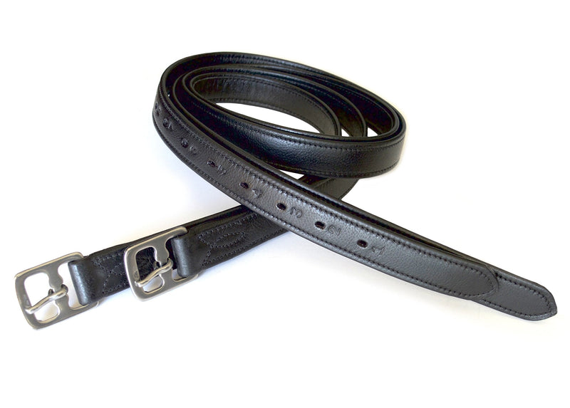 SIE Wrapped supersoft stirrup leathers 45'' Black - PawsPlanet Australia