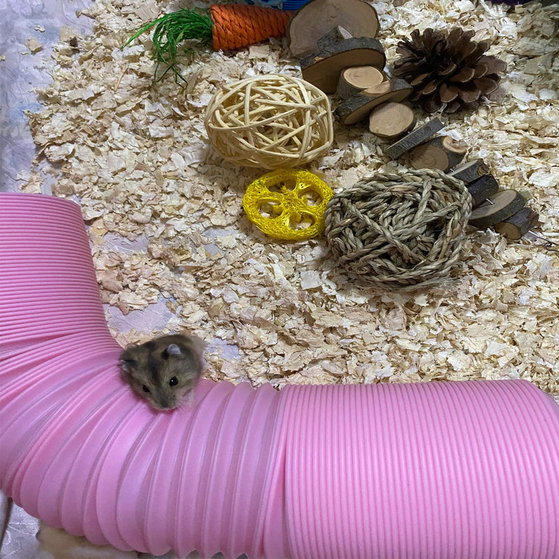 Hamster Fun Tunnel Pet Mouse Plastic Tube Toys Small Animal Foldable Exercising Training Hideout Tunnels with Cute pet Toys for Guinea Pigs,Gerbils,Rats,Mice,Ferrets and Other Small Animals BLUE - PawsPlanet Australia