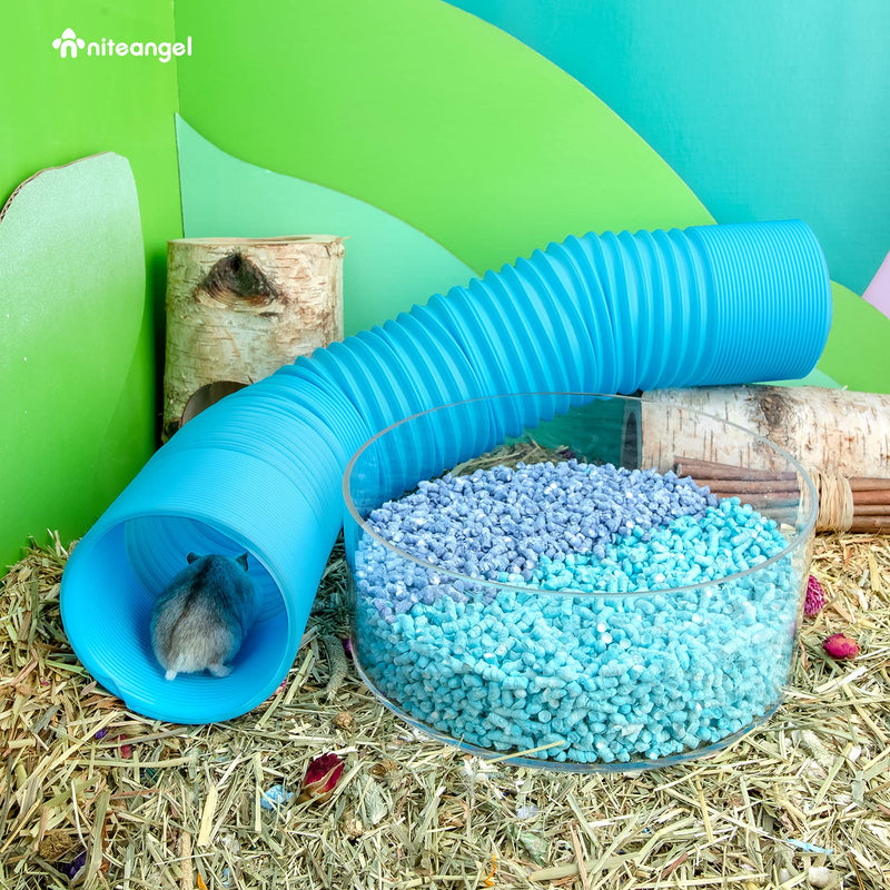 Niteangel Small Pet Fun Tunnel, 39 x 4 inches - Fit Adult Ferrets and Rats Blue - PawsPlanet Australia