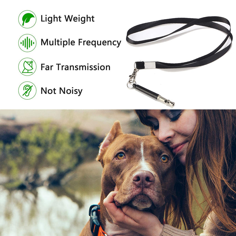 Dog Whistle for Recall, Pack-3 Dog Training Whistles to Stop Barking Dog Barking Deterrent Devices, Ultrasonic Copper Core with Lanyard Adjustable Frequencies and Frequency Lock - PawsPlanet Australia