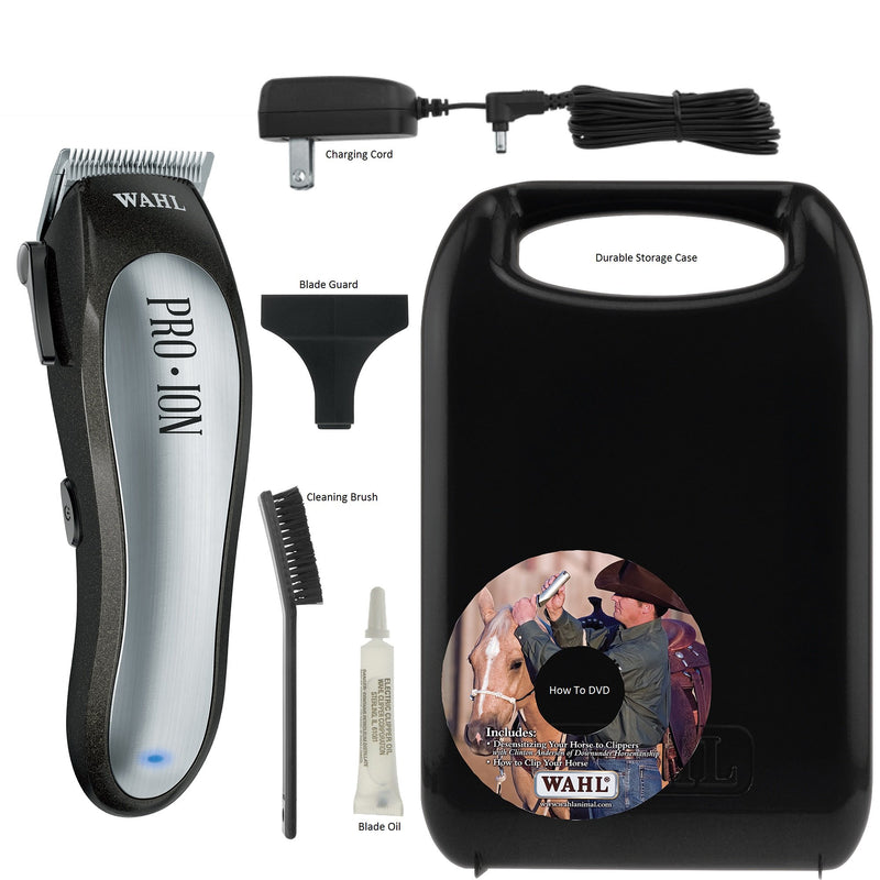 Wahl Professional Animal Pro Ion Equine Cordless Horse Clipper and Grooming Kit (#9705-100) - PawsPlanet Australia