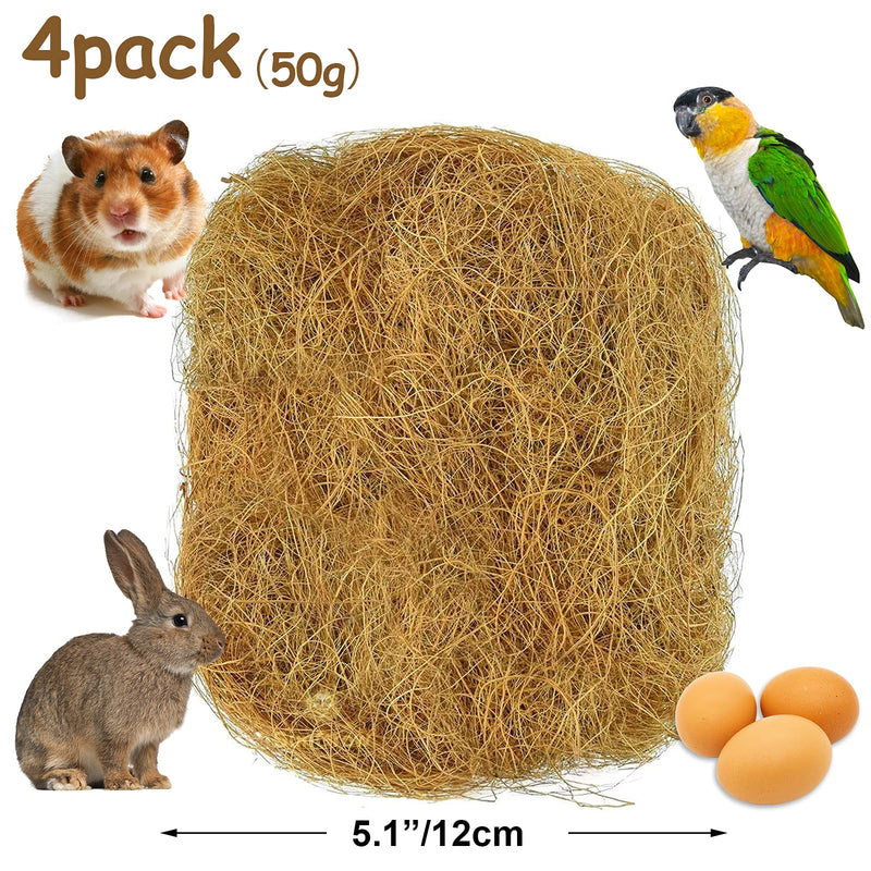 CZWESTC 4 Packs Natural Coconut Fiber, Bird Nesting Material for Bird Nest, Bird Cage, DIY Crafts - PawsPlanet Australia