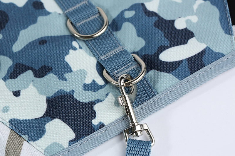 Yizhi Miaow Escape Proof Kitten Harness with Leash X-Small, Adjustable Kitten Walking Jackets, Padded Kitten Vest Grey Camo - PawsPlanet Australia