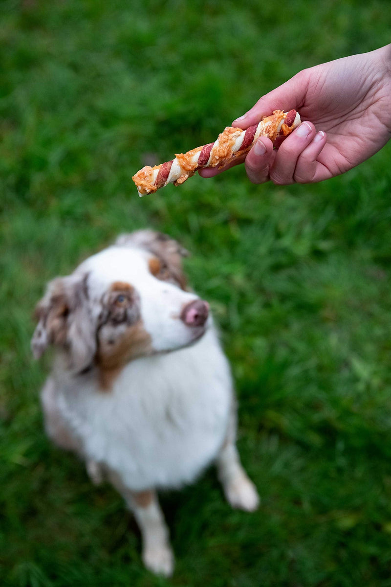 Pets Unlimited Tricolor Chewy Sticks with Chicken Medium, 3pc transparent M (Pack of 3) - PawsPlanet Australia
