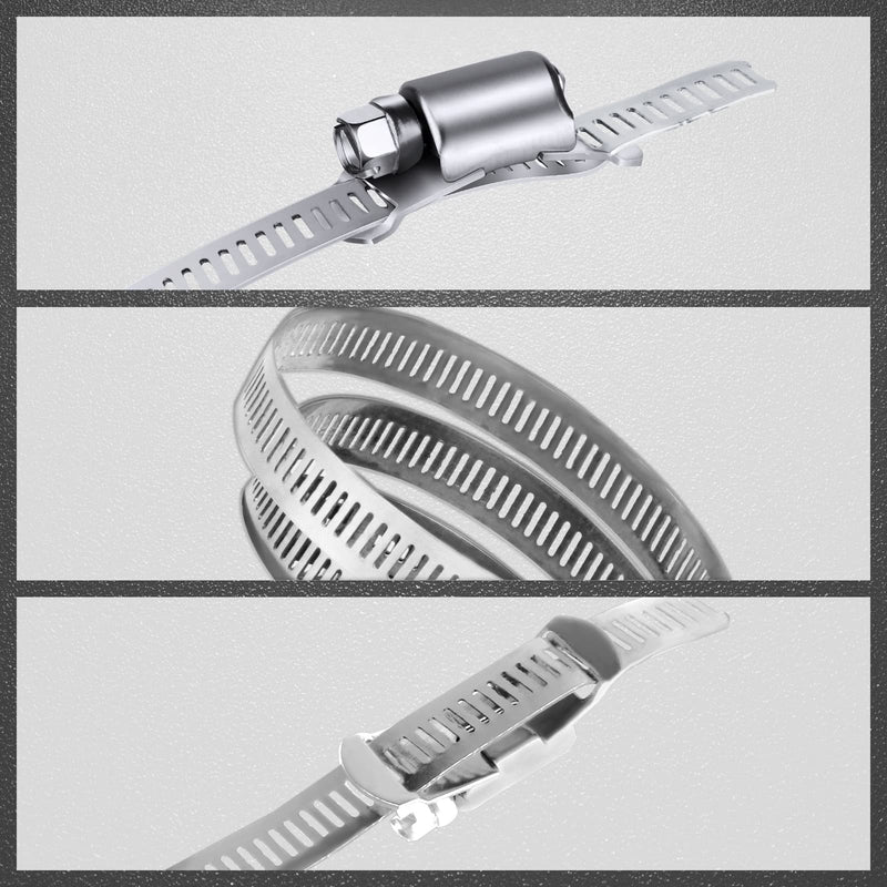 Jayzuum hose clamps stainless steel, DIY clamps, hose clamps, pipe hose, 3 m adjustable band with 10 pieces attachment for tank/house gas pipe/water pipe/cooler/large pipe - PawsPlanet Australia