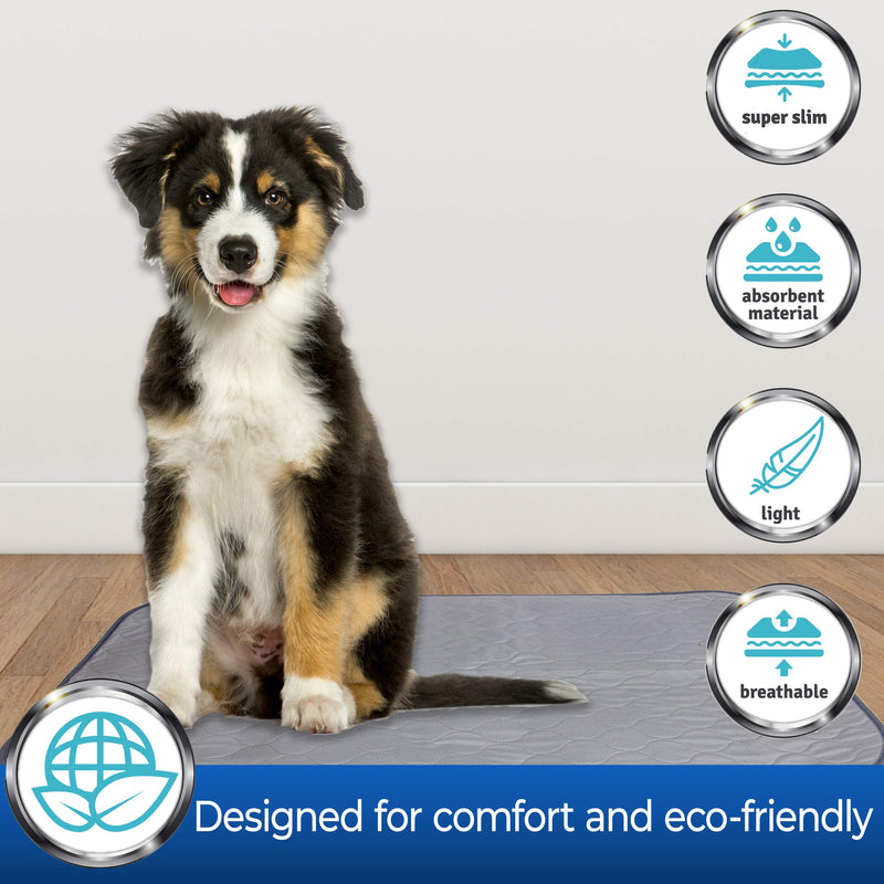[Australia] - Highly Absorbent Reusable Washable Pet Training Pads with Leakproof Waterproof Bottom (Pack of 3) Fits Standard Dog Crates M 33x20 (3pack) 