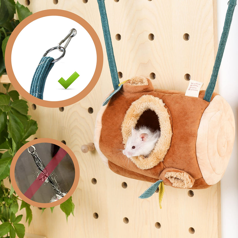 JanYoo Hamster Hammock Rat Cage Accessories Hanging Bed for Guinea Pigs Rats Sugar Glider Squirrel Small Animals Chinchilla A-Hammock 3 Pcs - PawsPlanet Australia