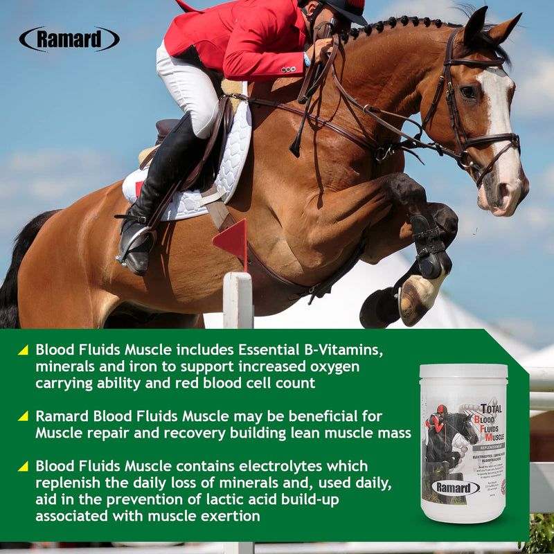 Ramard Total Blood Fluids Muscle Replenishment For Race Horses | Hydration and Blood Wellness Aid | Assists In Repairing Muscle Tissue Damage | Contains Electrolytes, Amino Acids, and Blood Vitamins - PawsPlanet Australia