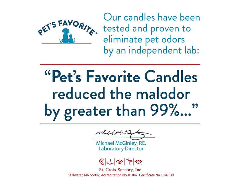 [Australia] - Pet's Favorite - Tested & Proven - Odor Eliminating Candle in 4 Great Fragrances, Pet-Friendly Scented Candle – 70-Hour Burn Time, Cotton Wick - Calming Lavender Pack of 1 