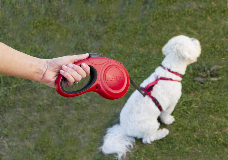 Halti Retractable Lead (16'), Medium, Red style 5 - PawsPlanet Australia