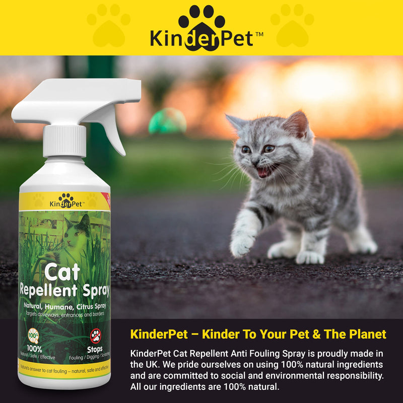 KinderPet Cat Repellent Stop Cats Anti Fouling Spray 500ML Natural Humane Citrus Spray Cat Deterrent Stops Fouling Digging Pooping Peeing Urinating Scratching - PawsPlanet Australia