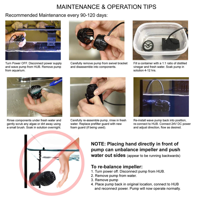 [Australia] - Current USA eFlux Accessory Wave Pump | Ultra Quiet, Compact Size, Compatiable with Loop | for Marine & Freshwater Aquariums 1050 GPH 