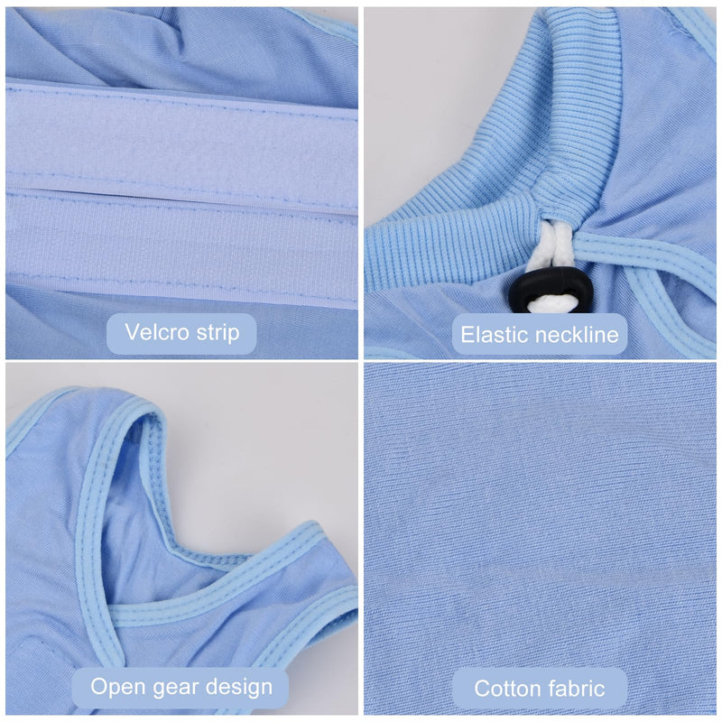 Recovery Suit Cat, Cat Bodysuit After Surgery, Cone E Collar Alternative, Pet Surgery Suits, Puppy Protective Clothing, Cat Surgical Recovery Suit for Abdominal Wounds or Skin Diseases (M, Blue) M - PawsPlanet Australia