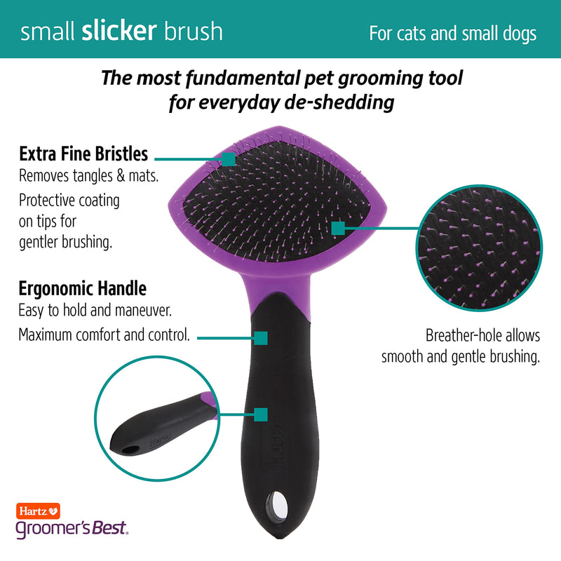 Hartz Groomer's Best Slicker Brush for Dogs & Cats, Detangles & Helps Deshedding for All Coat Types Cats and Small Dogs - PawsPlanet Australia