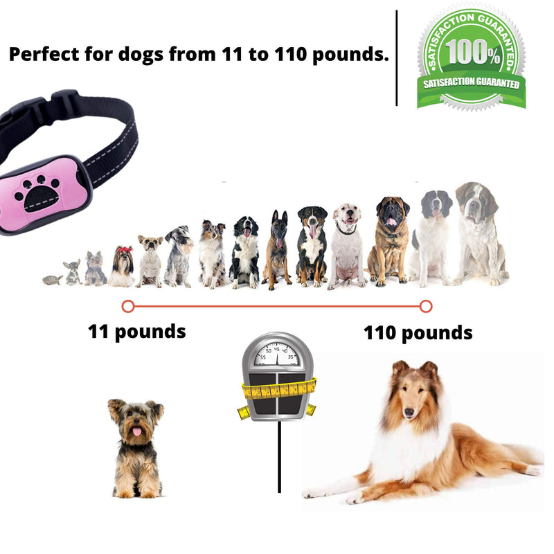 [Australia] - GlobalWay Dog Bark Collar, Humane Anti Barking Collar for Dogs, Rechargeable Vibrating Collar to Stop Barking with Adjustable Vibration Intensities for Small Medium and Large Dogs 