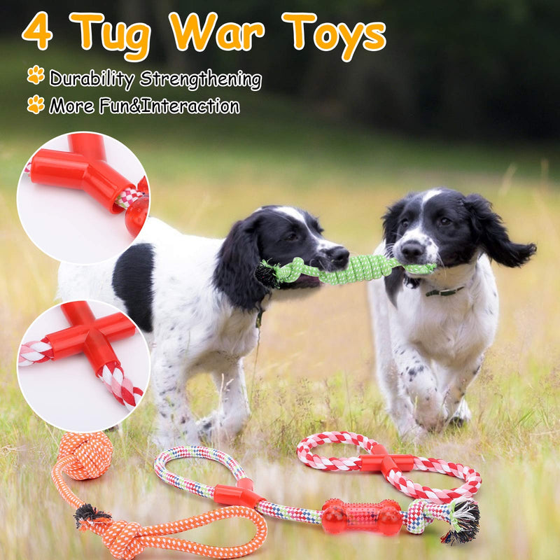 Puppy Rope Toy Pack for Aggressive Chewers, Small Dog Interactive Chew Toys for Teething Tug of War, Durable Pull Toys for Medium Dog 10pcs - PawsPlanet Australia