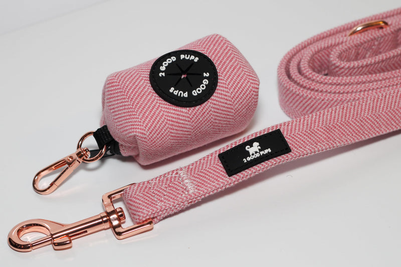 2GoodPups Pink Dog Harness Leash and Poop Bag Holder Set - Puppy Essentials Kit - Dog Harness No Pull - Dog Harness for Large Dogs - Dog Harness Leash Waste Bag Set (Large) - PawsPlanet Australia