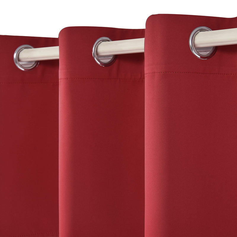 Red Blackout Valances for Windows Treatment 18 Inch Length Solid Thermal Insulated Grommet Top for Bedroom and Bathroom Curtains Valance for Small Windows 1 Panel 52X18 Inch Red - PawsPlanet Australia